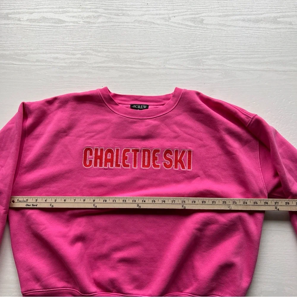 J‎ Crew Heritage Fleece Chalet De Ski Graphic Sweatshirt